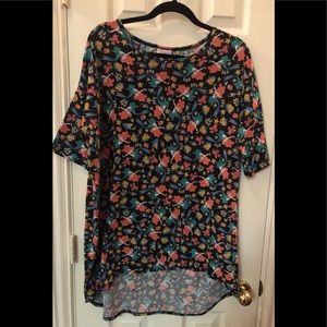 LuLaRoe Little Mermaid Top, Size L, Excellent preowned condition